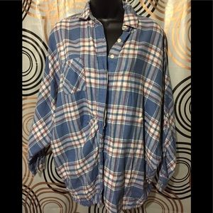 Rivet & Thread Bat Wing Plaid Sweater Sz XS